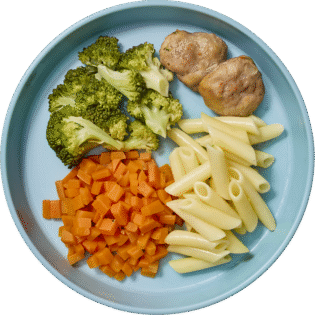 Mini burgers con verdura y pasta