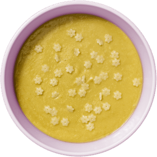 Verduras con guisantes y garbanzos + estrellitas