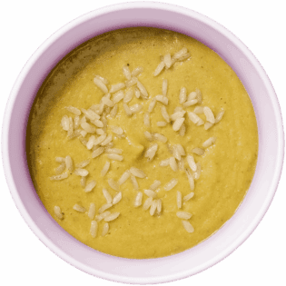 Verduras con pollo y lentejas + granitos de arroz