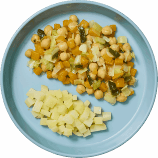 Guiso de garbanzos con calabaza